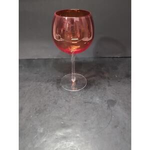 Aromatic Wine Goblet‎ 24 oz, Red Swirl Stem Glass, Vintage Balloon Wine Glass